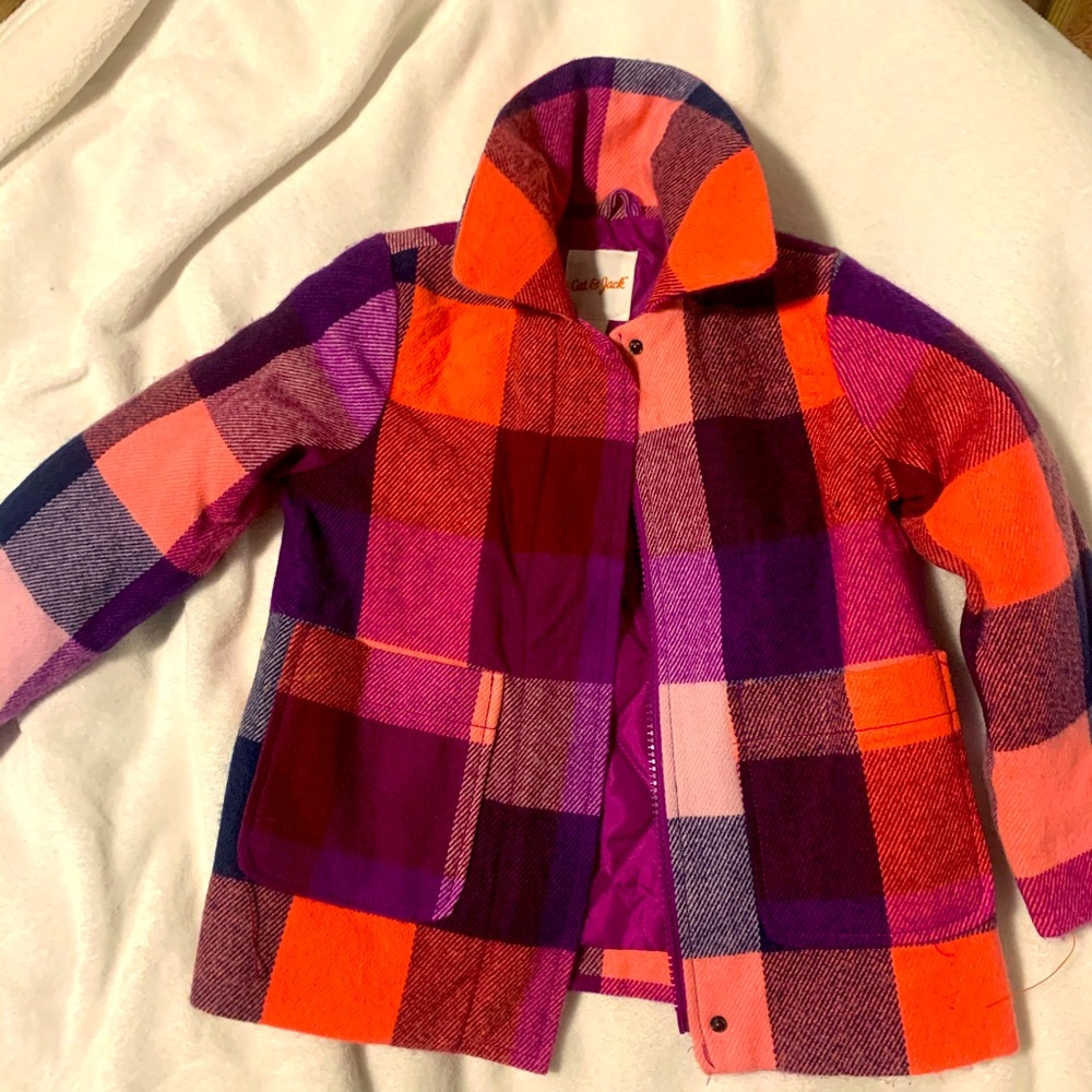 size 4 girl coat, 2 jeans and dress - Picture 1 of 3